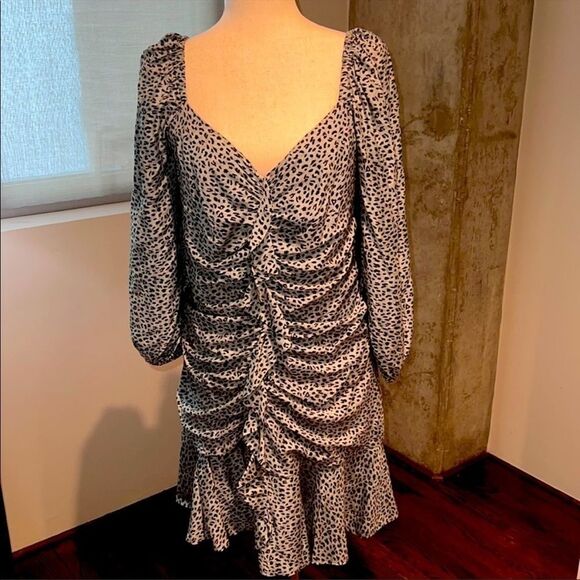 Elena Mint Animal Dot Smocked Ruffle Dress - Picture 11 of 11